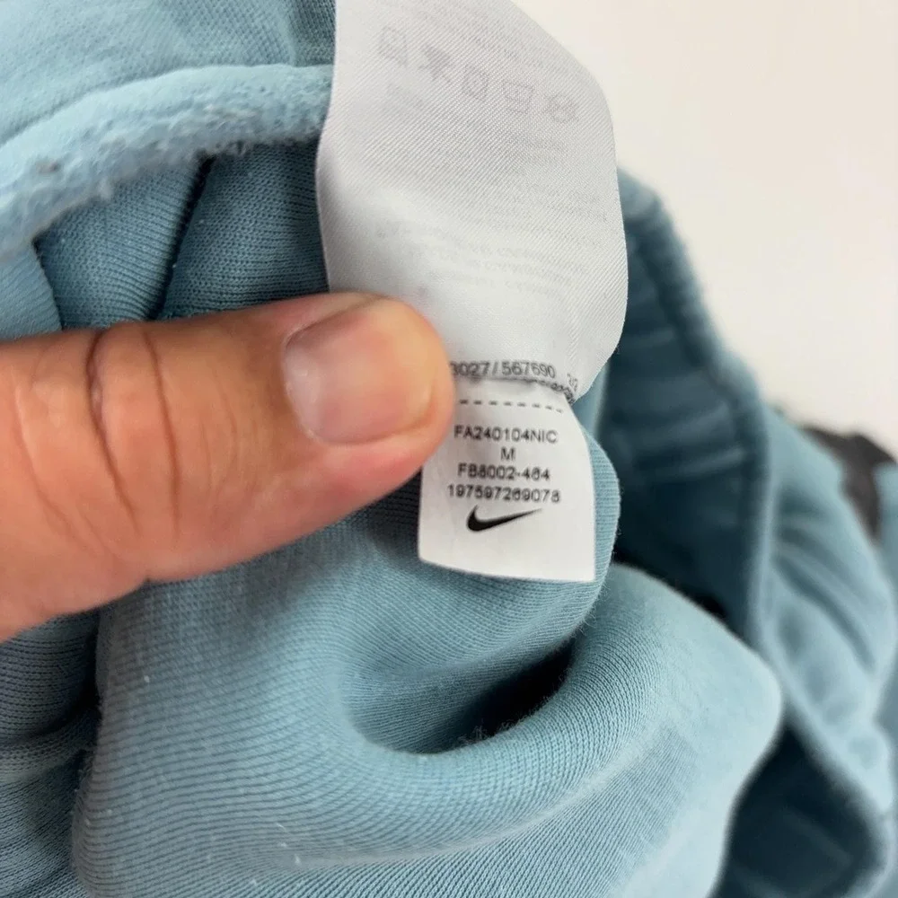 Nike Sweatpants Mens Medium Blue Fleece Joggers Zip Pocket Athletic FB8002-464